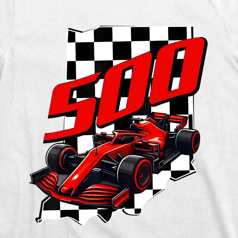 Indianapolis Indiana State 500 Race Car Formula Racing Car T-Shirt