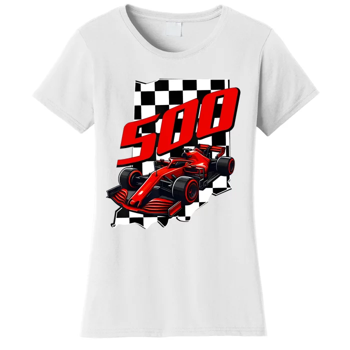 Indianapolis Indiana State 500 Race Car Formula Racing Car Women's T-Shirt