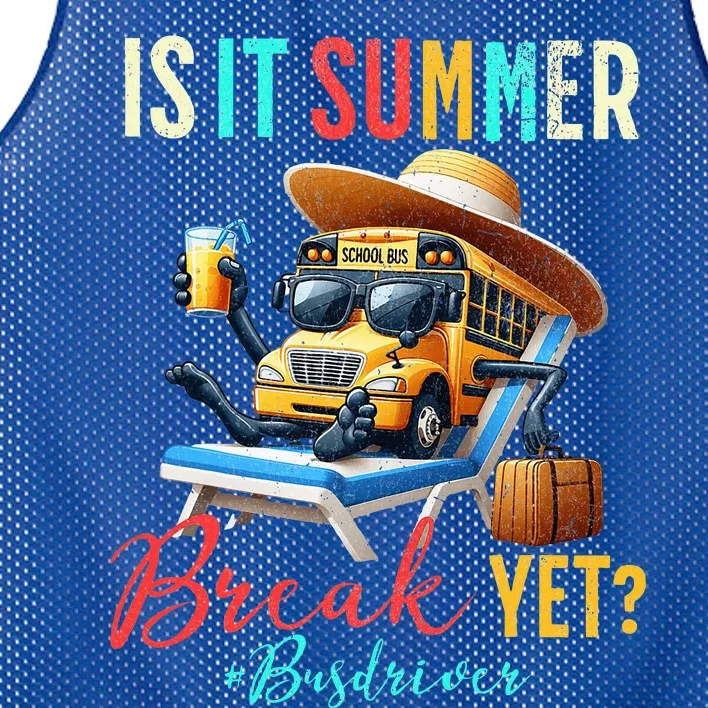 Is It Summer Break Yet Bus Driver Mesh Reversible Basketball Jersey Tank