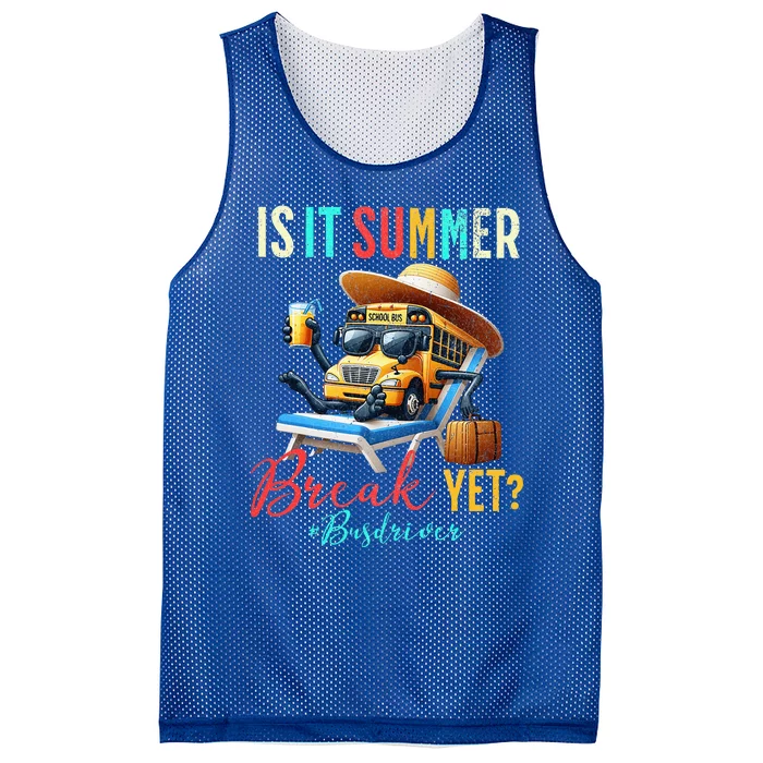 Is It Summer Break Yet Bus Driver Mesh Reversible Basketball Jersey Tank