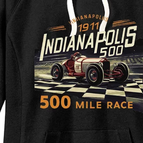 Indianapolis Indiana State 500 Race Car Formula Racing Car Women's Fleece Hoodie