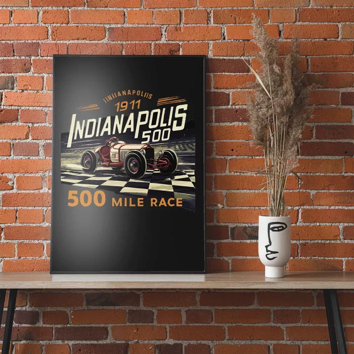 Indianapolis Indiana State 500 Race Car Formula Racing Car Poster