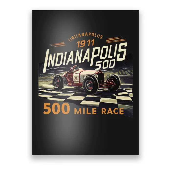 Indianapolis Indiana State 500 Race Car Formula Racing Car Poster