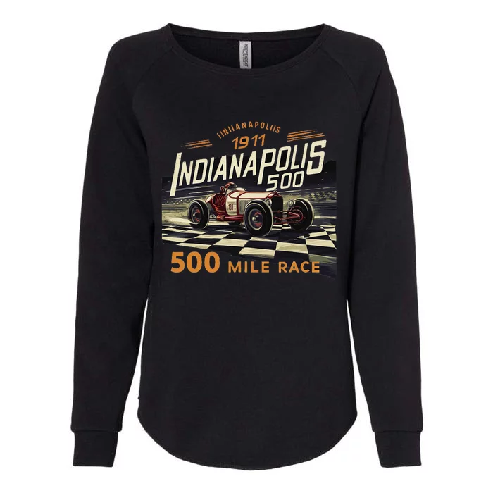 Indianapolis Indiana State 500 Race Car Formula Racing Car Womens California Wash Sweatshirt