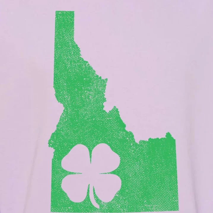 Idaho Irish Shamrock St Patrick's Day Saint Paddy's Gift Great Gift Garment-Dyed Sweatshirt