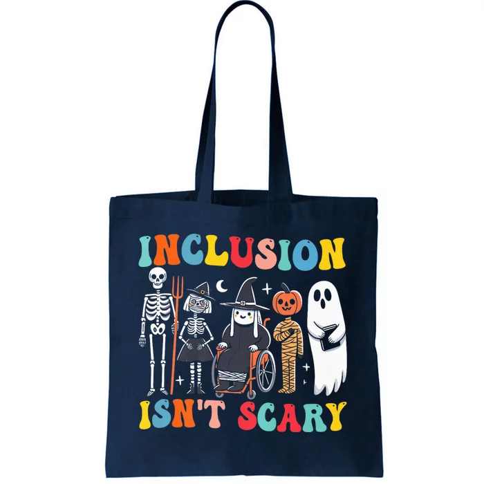 Inclusion IsnT Scary Slp Halloween Sped Teacher Ghost Mummy Tote Bag