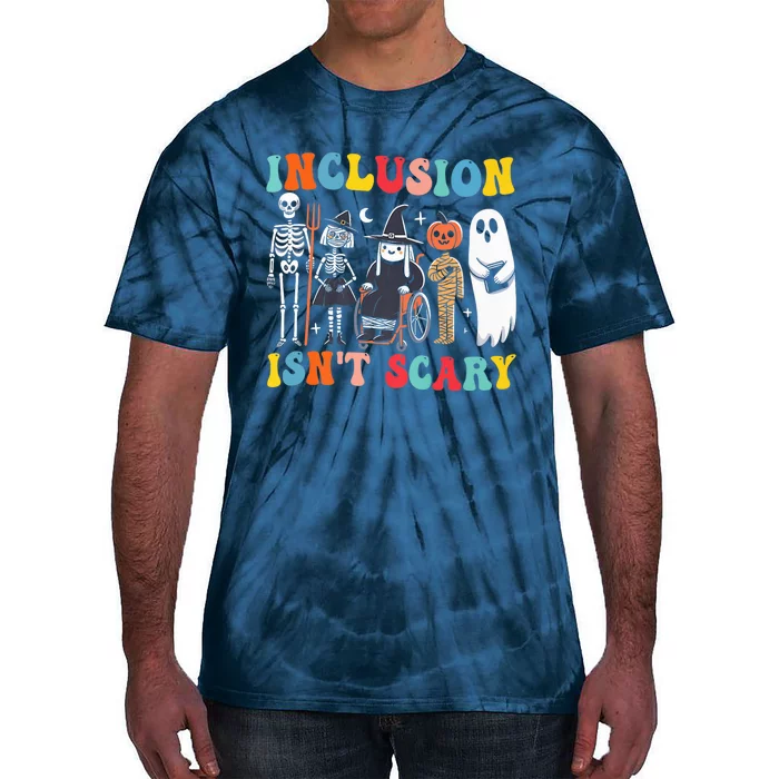 Inclusion IsnT Scary Slp Halloween Sped Teacher Ghost Mummy Tie-Dye T-Shirt