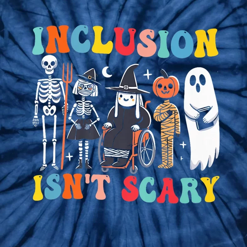 Inclusion IsnT Scary Slp Halloween Sped Teacher Ghost Mummy Tie-Dye T-Shirt