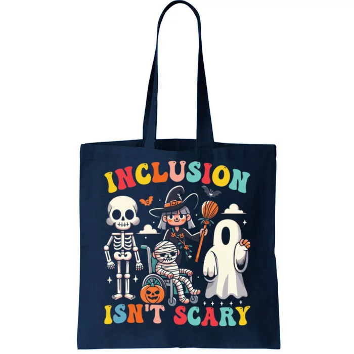 Inclusion IsnT Scary Slp Halloween Sped Teacher Ghost Mummy Tote Bag