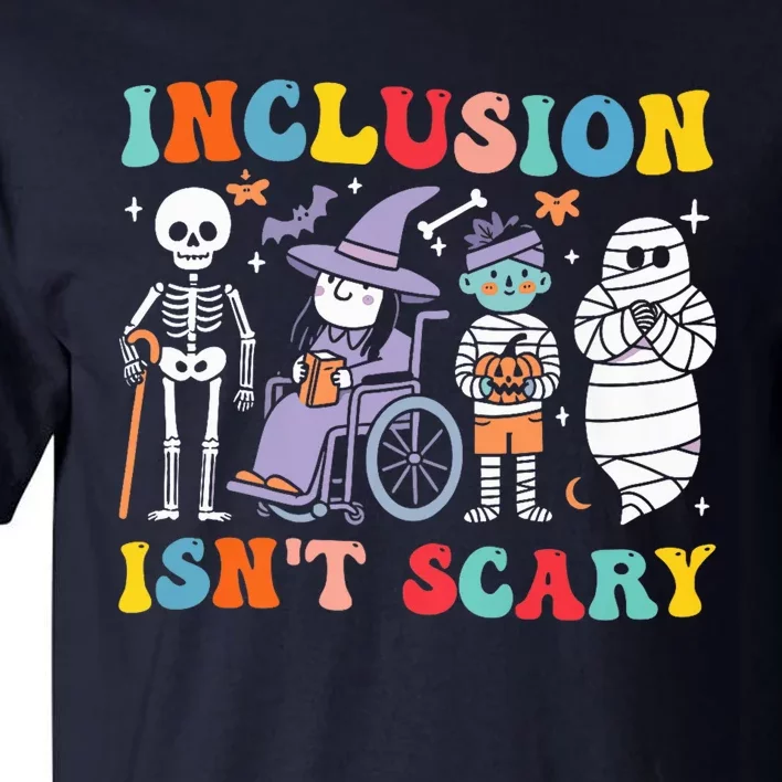 Inclusion IsnT Scary Slp Halloween Sped Teacher Ghost Mummy Tall T-Shirt