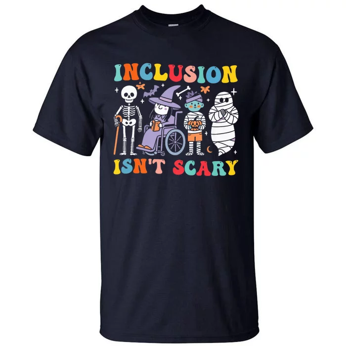 Inclusion IsnT Scary Slp Halloween Sped Teacher Ghost Mummy Tall T-Shirt