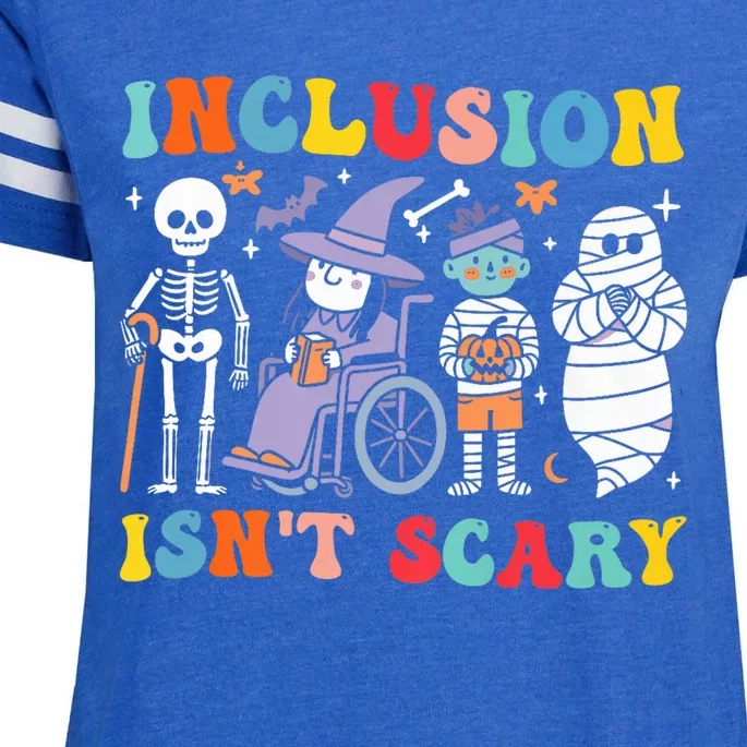 Inclusion IsnT Scary Slp Halloween Sped Teacher Ghost Mummy Enza Ladies Jersey Football T-Shirt