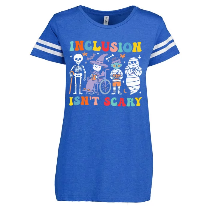 Inclusion IsnT Scary Slp Halloween Sped Teacher Ghost Mummy Enza Ladies Jersey Football T-Shirt