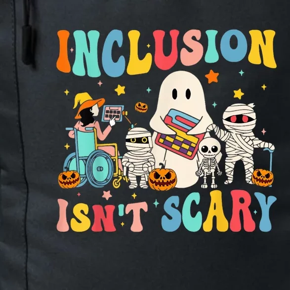 Inclusion IsnT Scary Teacher Skeleton Ghost Cute Halloween Daily Commute Backpack