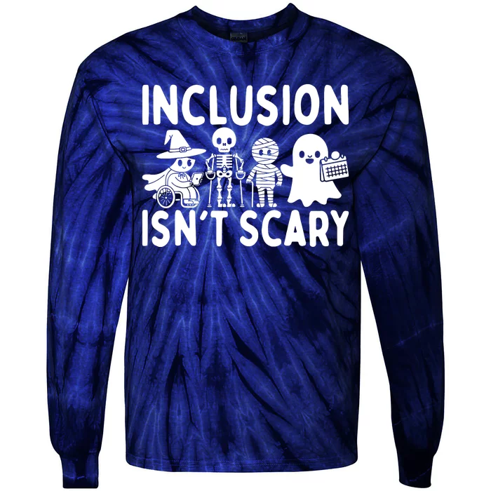 Inclusion IsnT Scary Slp Halloween Sped Teacher Ghost Mummy Tie-Dye Long Sleeve Shirt