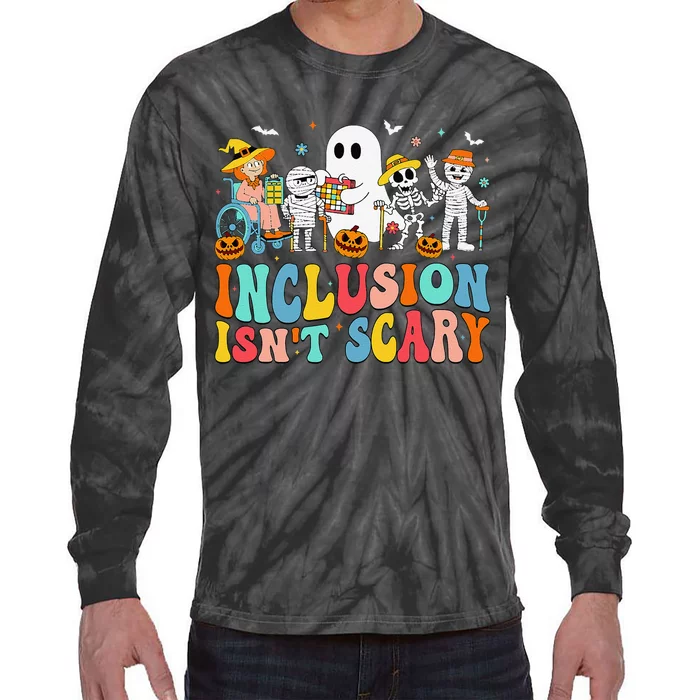 Inclusion IsnT Scary Slp Halloween Sped Teacher Ghost Mummy Gift Tie-Dye Long Sleeve Shirt