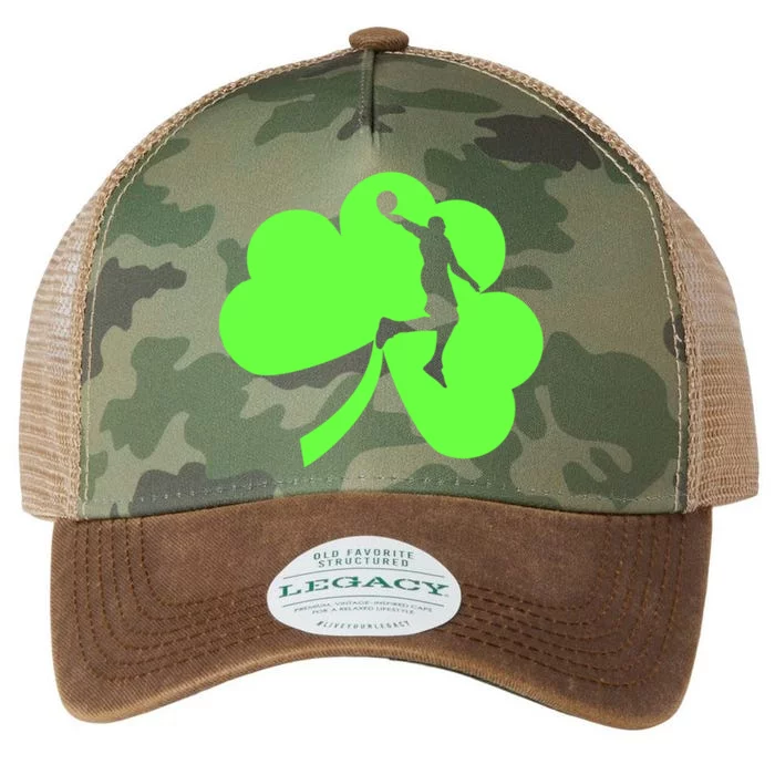 Irish Ireland St Patrick's Day Basketball Player Lucky Leaf Gift Legacy Tie Dye Trucker Hat