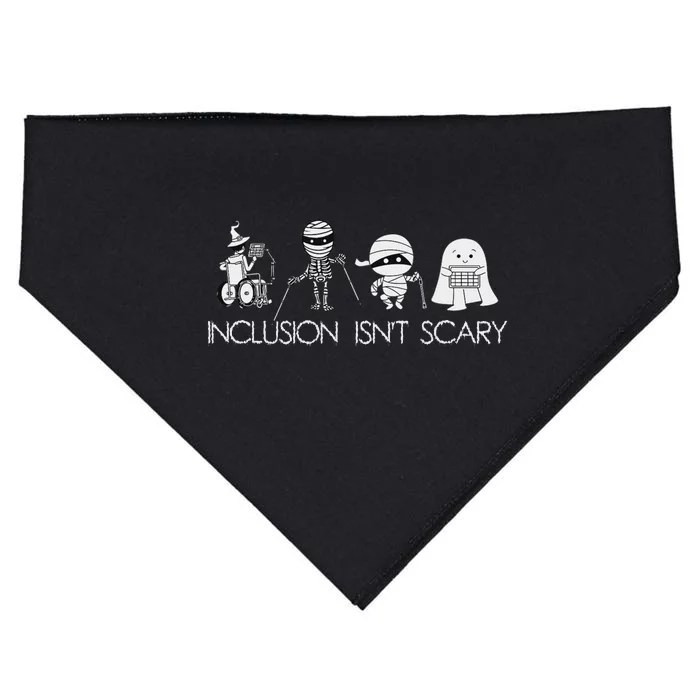 Inclusion IsnT Scary Slp Halloween Sped Teacher Ghost Mummy USA-Made Doggie Bandana