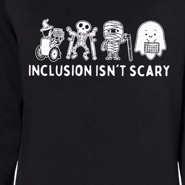 Inclusion IsnT Scary Teacher Skeleton Ghost Womens California Wash Sweatshirt