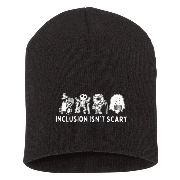 Inclusion IsnT Scary Teacher Skeleton Ghost Short Acrylic Beanie