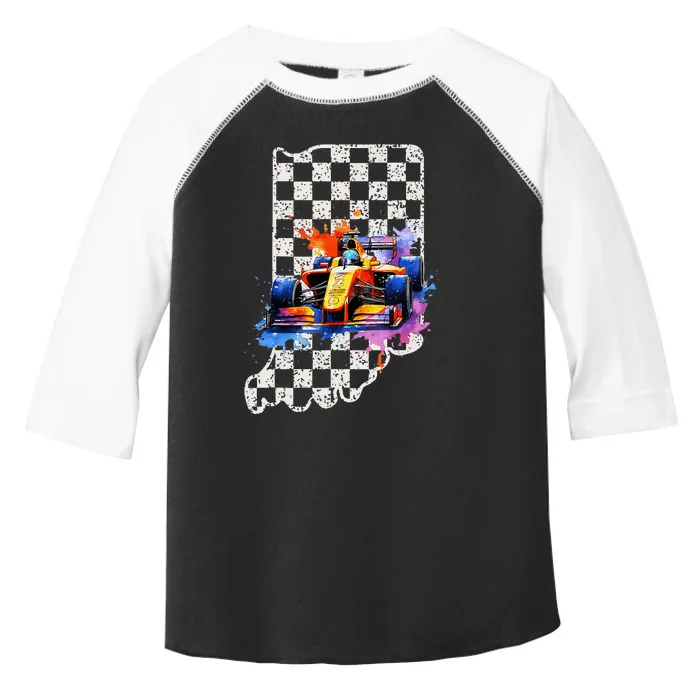 Indianapolis Indiana State 500 Race Car Formula Racing Car Toddler Fine Jersey T-Shirt