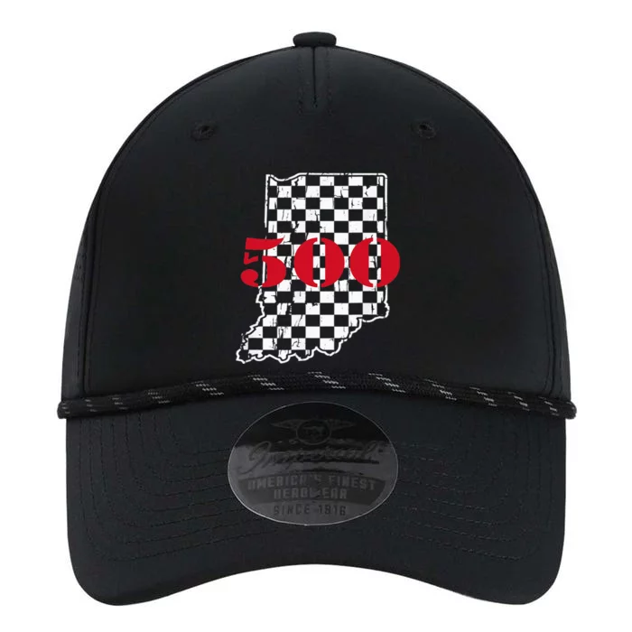 Indianapolis Indiana State 500 Race Car Distressed flag Performance The Dyno Cap