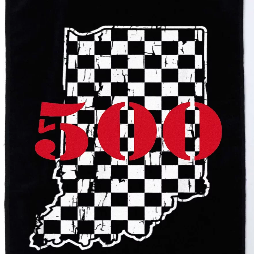 Indianapolis Indiana State 500 Race Car Distressed flag Platinum Collection Golf Towel