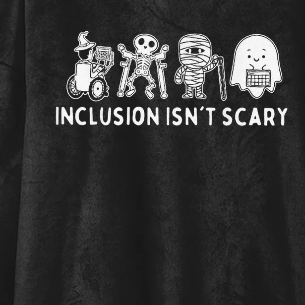 Inclusion IsnT Scary Teacher Skeleton Ghost Cute Gift Hooded Wearable Blanket