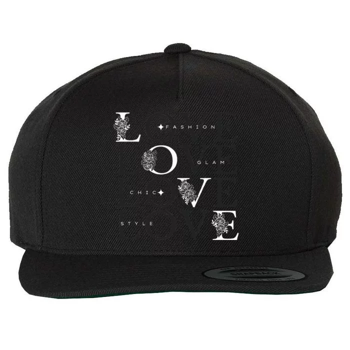 Inspire In Style Love For Fashion Wool Snapback Cap