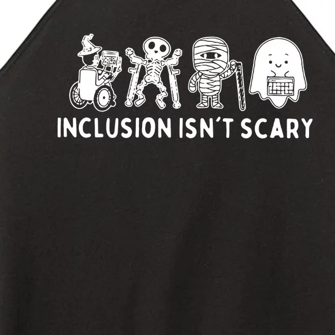 Inclusion Isnt Scary Teacher Skeleton Ghost Cute Halloween Women’s Perfect Tri Rocker Tank