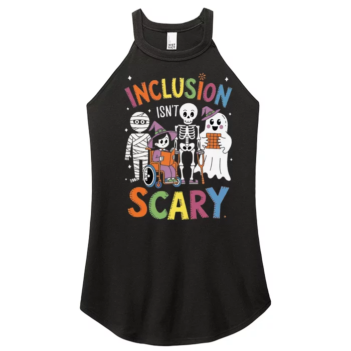 Inclusion IsnT Scary Mummy Boo Ghost Halloween Women’s Perfect Tri Rocker Tank