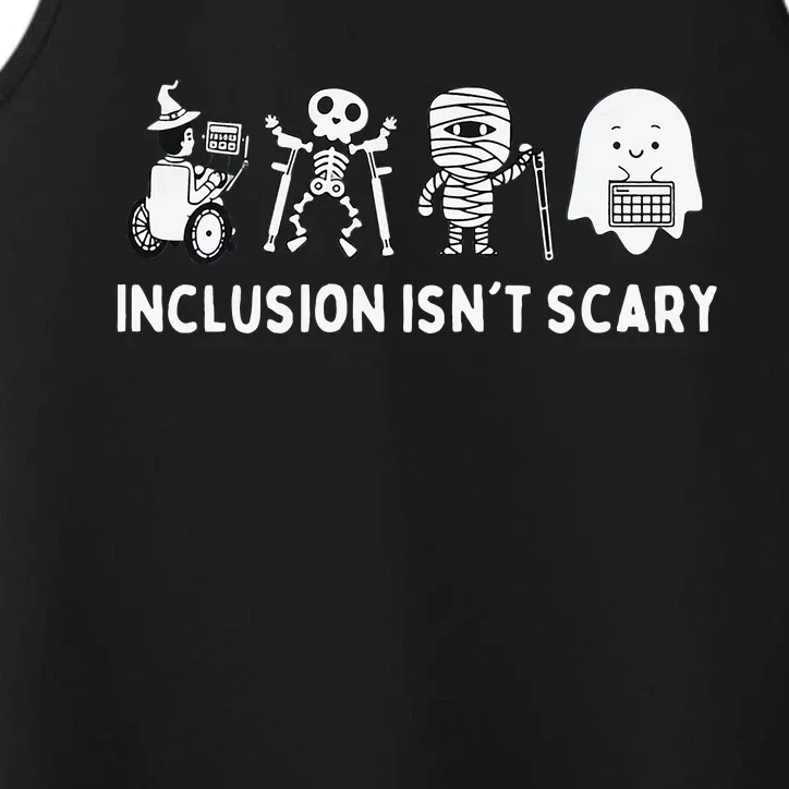 Inclusion Isnt Scary SLP Halloween Sped Teacher Inclusion Performance Tank