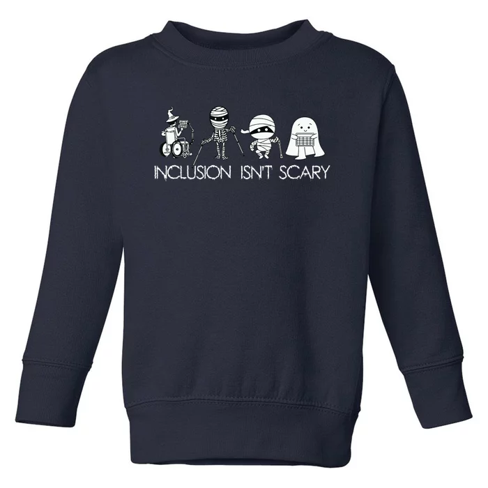 Inclusion Isnt Scary Slp Halloween Sped Teacher Ghost Mummy Toddler Sweatshirt