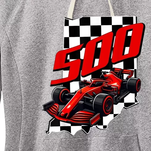 Indianapolis Indiana State 500 Race Car Formula Racing Car Gift Women's Fleece Hoodie