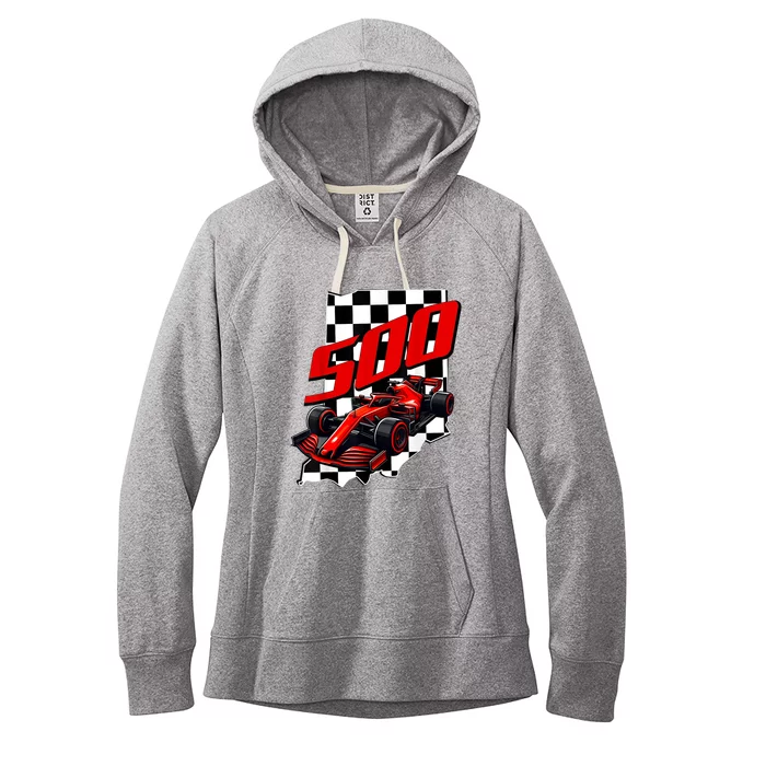 Indianapolis Indiana State 500 Race Car Formula Racing Car Gift Women's Fleece Hoodie