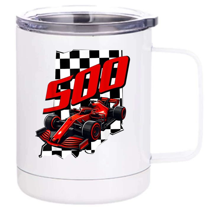 Indianapolis Indiana State 500 Race Car Formula Racing Car Gift Front & Back 12oz Stainless Steel Tumbler Cup