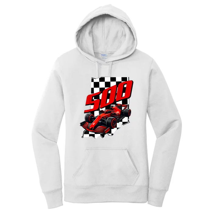 Indianapolis Indiana State 500 Race Car Formula Racing Car Gift Women's Pullover Hoodie