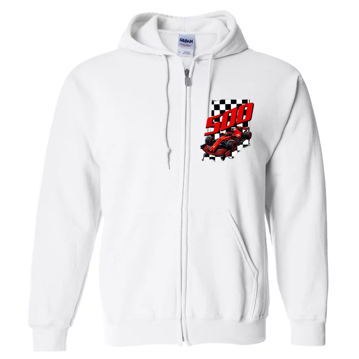 Indianapolis Indiana State 500 Race Car Formula Racing Car Gift Full Zip Hoodie