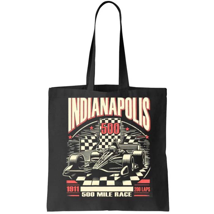 Indianapolis Indiana State 500 Race Car Formula Racing Car Tote Bag