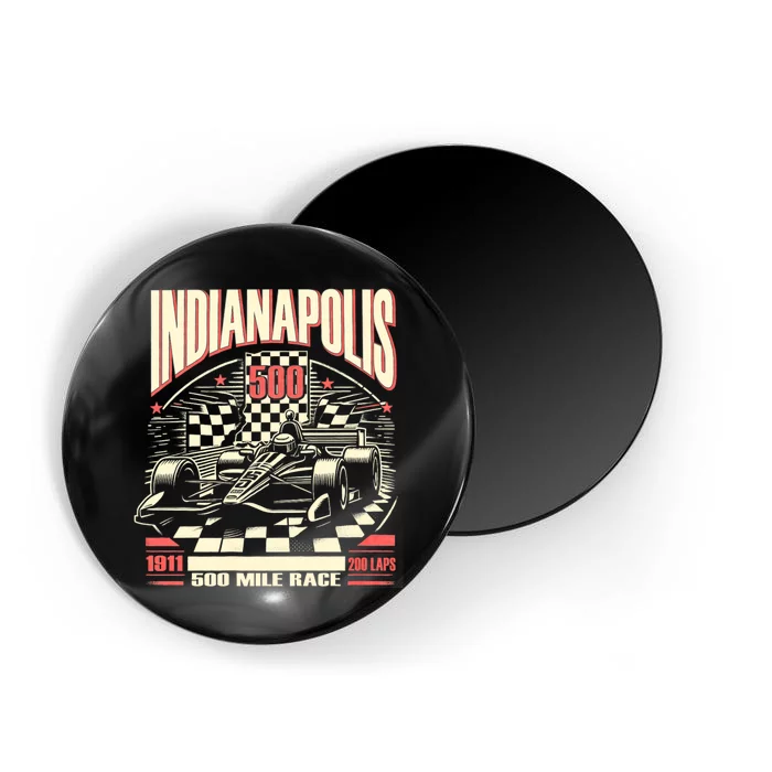 Indianapolis Indiana State 500 Race Car Formula Racing Car Magnet