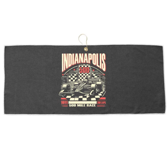 Indianapolis Indiana State 500 Race Car Formula Racing Car Large Microfiber Waffle Golf Towel