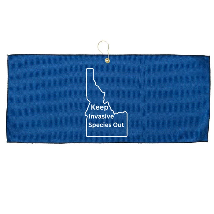 Idaho Invasive Species Out Large Microfiber Waffle Golf Towel