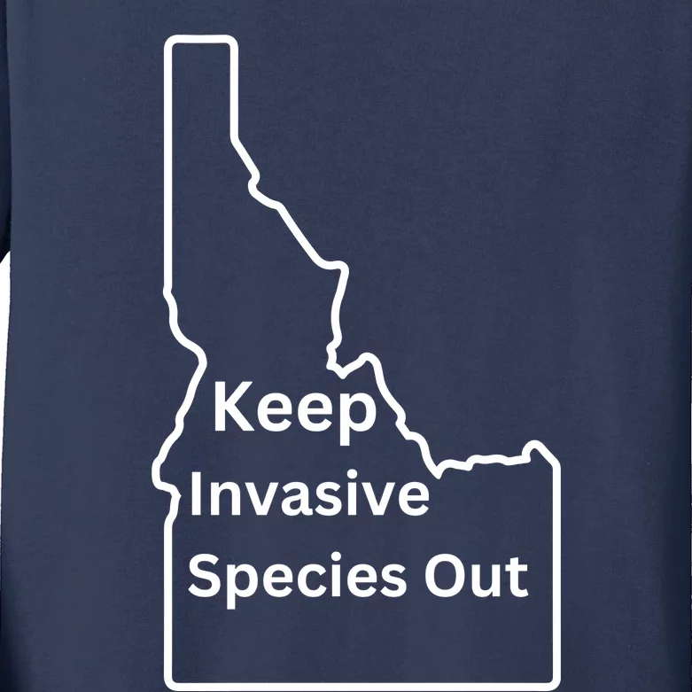 Idaho Invasive Species Out Kids Long Sleeve Shirt