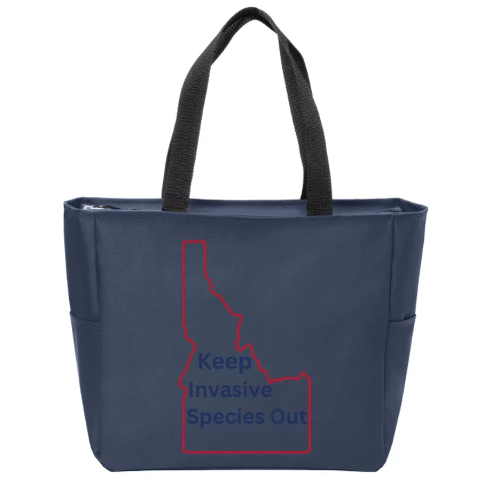 Idaho Invasive Species Out Zip Tote Bag