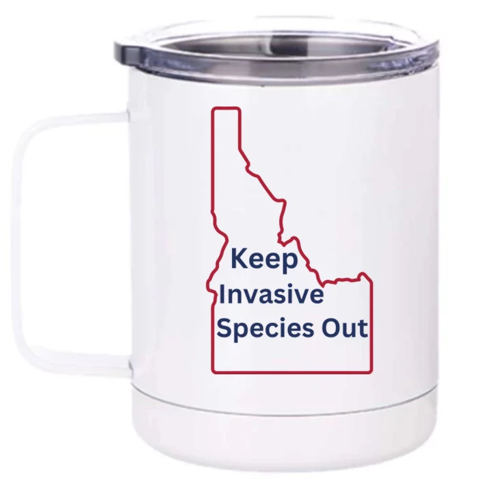 Idaho Invasive Species Out Front & Back 12oz Stainless Steel Tumbler Cup