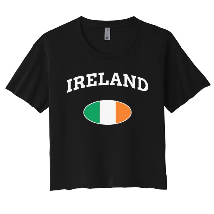 Ireland Irish Tricolor Flag Saint Patrick's Day Women's Crop Top Tee