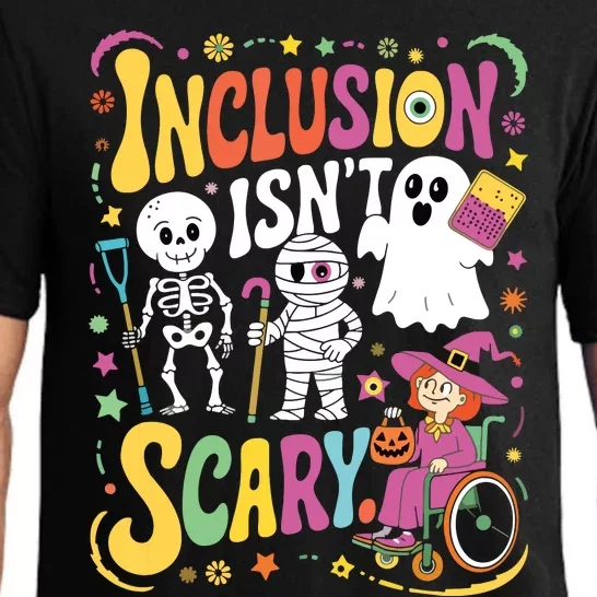 Inclusion IsnT Too Scary Ghost Slp Halloween Sped Teacher Pajama Set