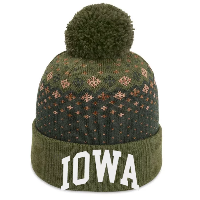 Iowa IA Throwback Classic The Baniff Cuffed Pom Beanie