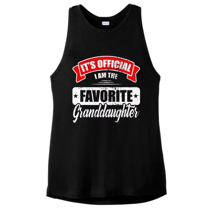 Its Im The Favorite Granddaughter Ladies Tri-Blend Wicking Tank