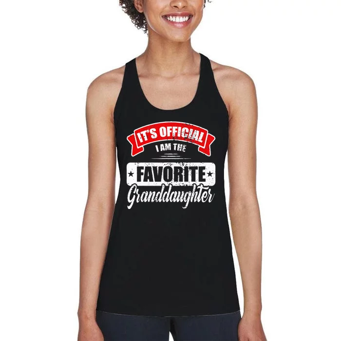 Its Im The Favorite Granddaughter Women's Racerback Tank